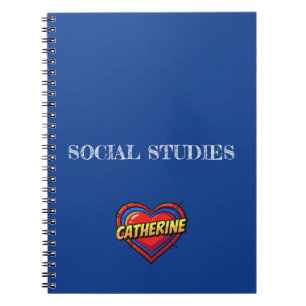 Espiral Caderno Azul Catherine Heart