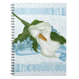 Espiral Caderno azul do lírio de Calla