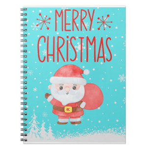 Espiral Caderno Azul do Papai Noel Pequenino
