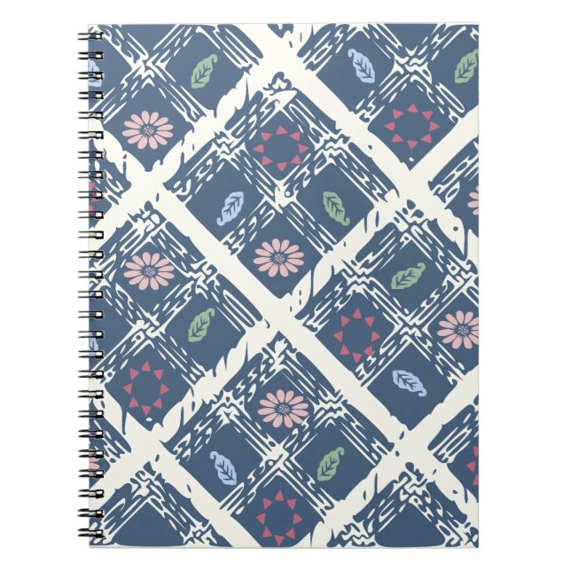 Espiral Caderno Azul e Creme (Frente)