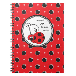 Espiral Caderno Bitty do joaninha de Itty - vermelho