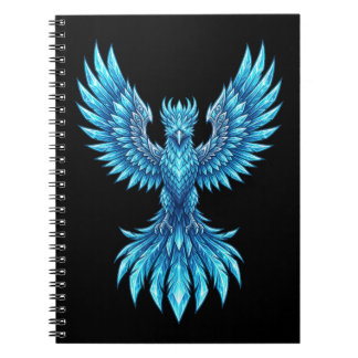 Espiral Caderno Blue Phoenix Rising - Diário de Arte Fanta