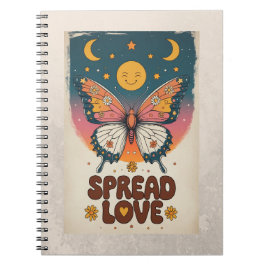 Espiral Caderno Boho Butterfly – Diário Espalhe Amor