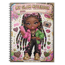 Caderno Boneca Glam Y2K para Meninas Adolescentes