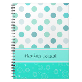 Espiral Caderno bonito das bolinhas