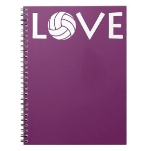 Espiral Caderno bonito do amor do voleibol
