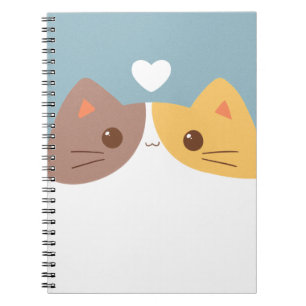 Espiral Caderno bonito do gato