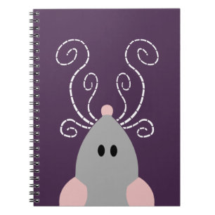 Espiral Caderno bonito do rato ou do rato