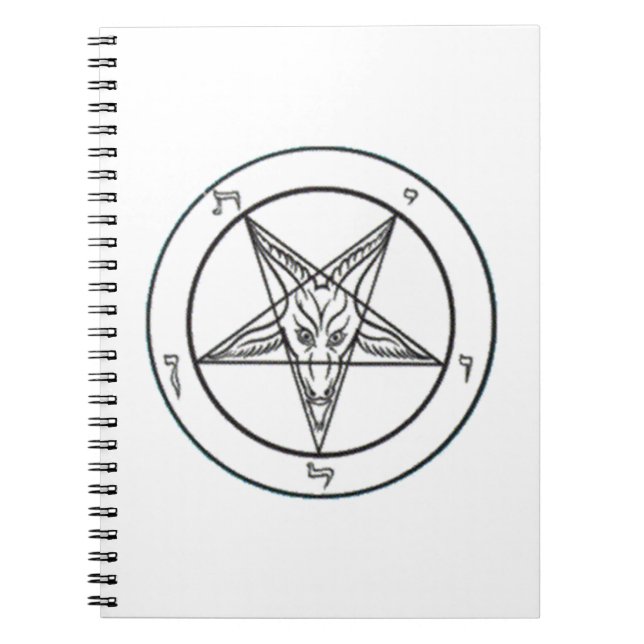 Espiral Caderno branco de Baphomet (Frente)