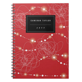 Espiral Caderno brilhante Tangled do feriado do fulgor das