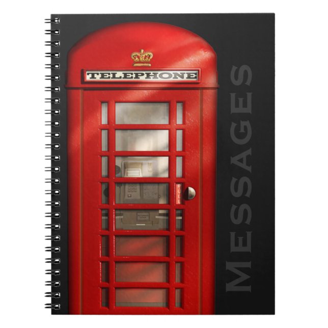Espiral Caderno britânico clássico das mensagens de (Frente)