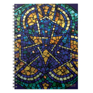 Espiral Caderno "caleidoscópio " do mosaico do vitral