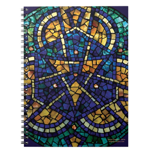 Espiral Caderno "caleidoscópio " do mosaico do vitral (Frente)