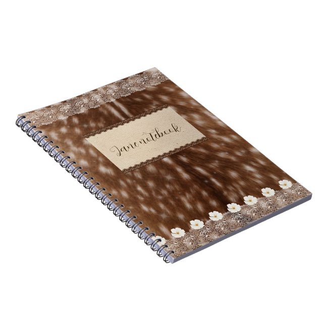 Espiral caderno caprichoso de veado (Lado Direito)