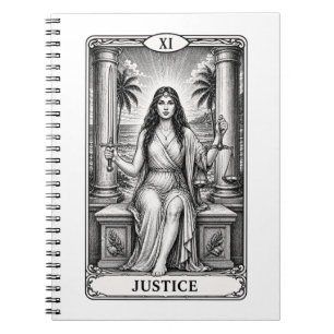 Espiral Caderno - Carta de Tarot Justiça