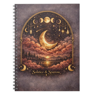 Espiral Caderno Celestial Meia-Noite Reverie