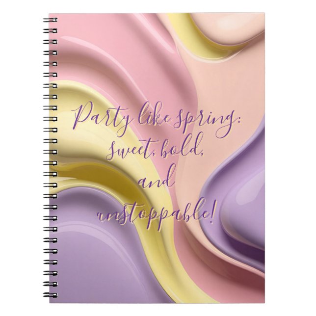 Espiral Caderno clássico em gráfico elegante (Frente)