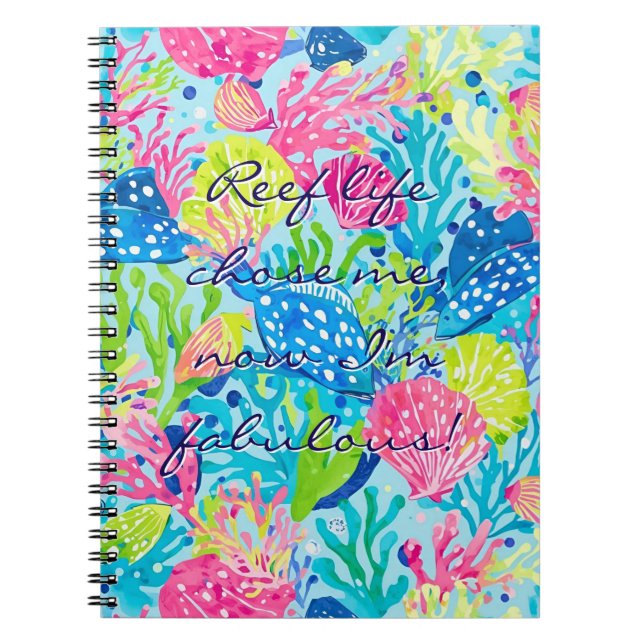 Espiral Caderno clássico em gráfico elegante (Frente)