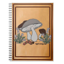 caderno cogumelo lagarta figdewdrops