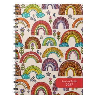 Espiral Caderno Colorido do Arco-íris