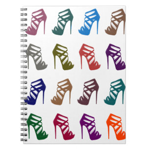 Espiral Caderno colorido Glam chique do costume dos