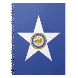 Espiral Caderno com a bandeira da cidade de Houston