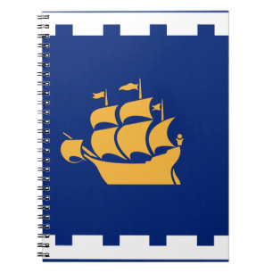 Espiral Caderno com a bandeira da Cidade de Quebec