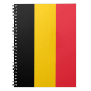 Espiral Caderno com a bandeira de Bélgica
