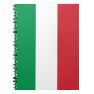 Espiral Caderno com a bandeira de Italia