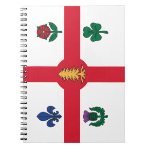 Espiral Caderno com a Bandeira de Montreal, Canadá