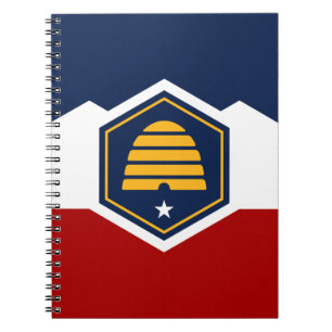 Espiral Caderno com a Bandeira de Utah, EUA