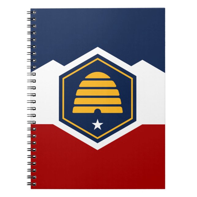 Espiral Caderno com a Bandeira de Utah, EUA (Frente)