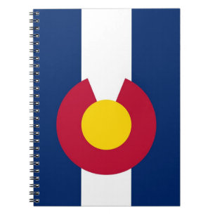Espiral Caderno com a bandeira do estado de Colorado