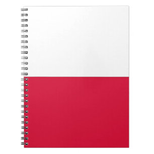 Espiral Caderno com a bandeira do Polônia