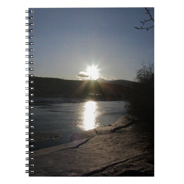 Espiral caderno com a foto do Rio Yukon (Frente)