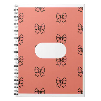 Espiral Caderno com Estampa de Laço Coquette Rosa Fofo - P