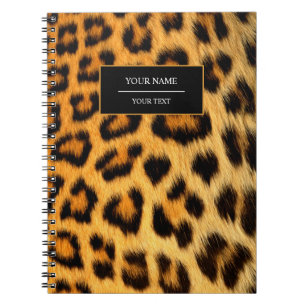 Espiral Caderno com Estampa de Pele de Leopardo