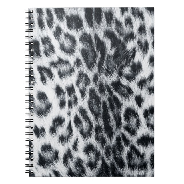 Espiral Caderno com Estampa de Pele de Leopardo (Frente)