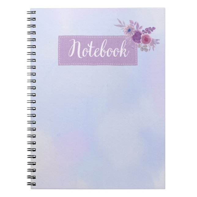 Espiral Caderno com Gradiente Azul e Roxo Sonhador (Frente)