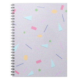 Espiral Caderno com Impressão Geométrica Roxo Claro dos An