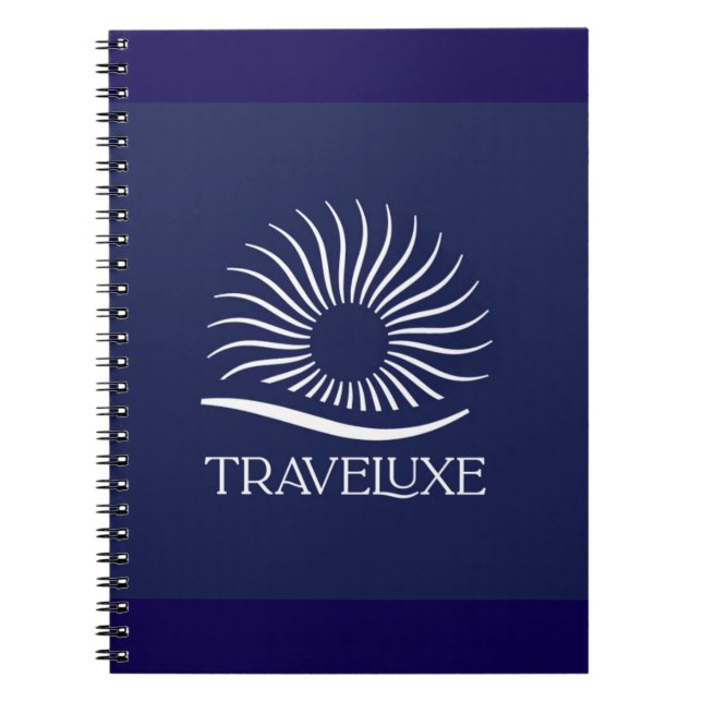 Espiral Caderno com Logotipo Traveluxe (Frente)