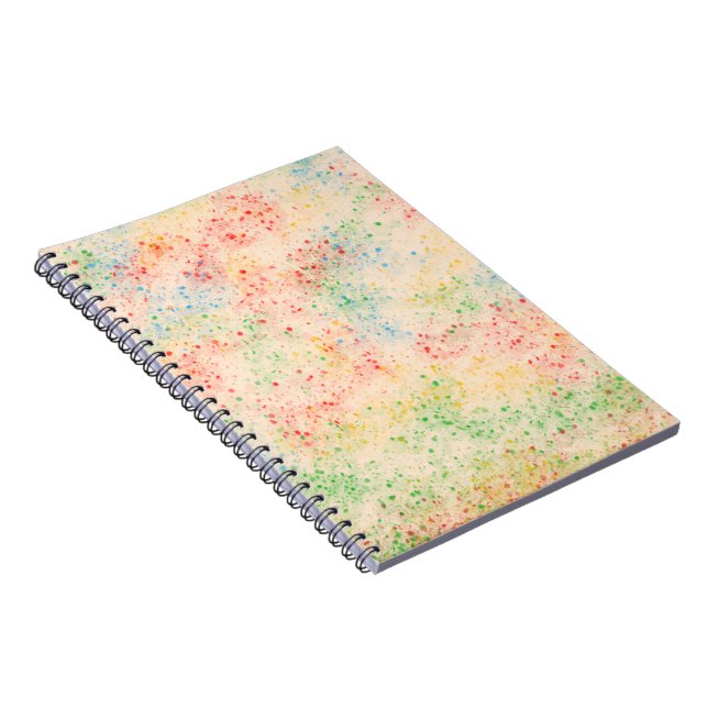Espiral Caderno com Padrão de Confetes (Lado Direito)