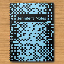 Caderno com Padrão de Efeito de Pixel Abstrato