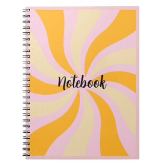 Espiral Caderno com Padrão de Explosão Solar