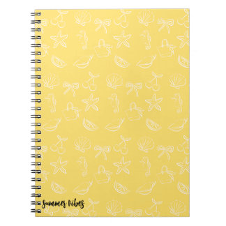 Espiral Caderno com Padrão de Laços e Cerejas Fofas e Sedu