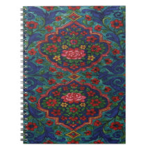 Caderno com Padrão de Tapete Persa – Elegante Trad