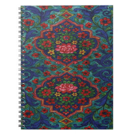 Espiral Caderno com Padrão de Tapete Persa – Elegante Trad
