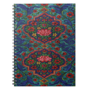 Espiral Caderno com Padrão de Tapete Persa – Elegante Trad