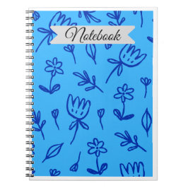 Espiral Caderno com Padrão Floral