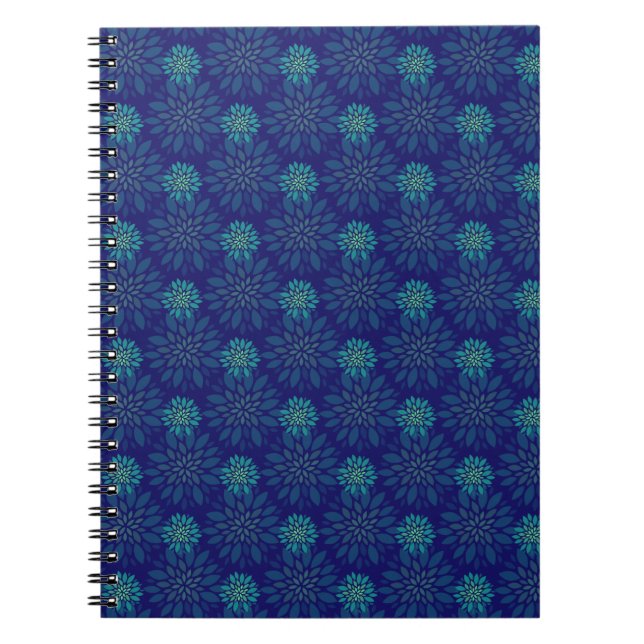 Espiral Caderno com Padrão Floral (Frente)
